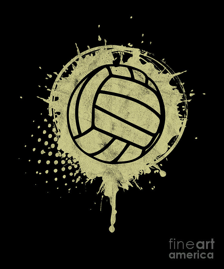 Volleyball Team Ball Game Spiking Action Sports Splatter Volleyball ...