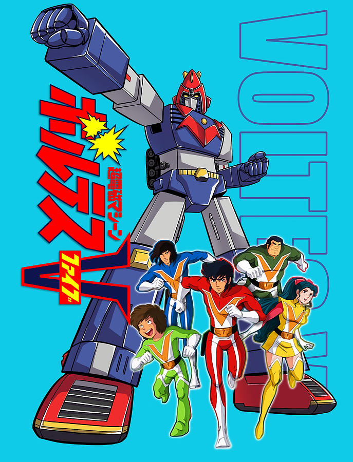 Voltes V Robo Amp Team Poster 80s Painting By Harris Clarke 