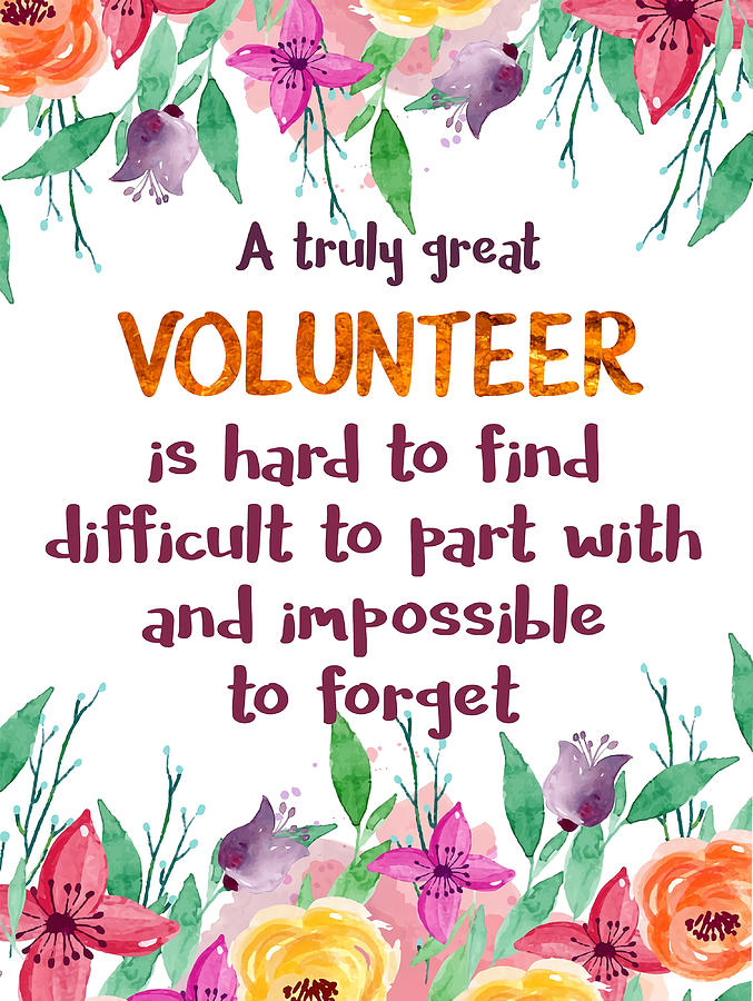 Volunteer Farewell gift Leaving Gift Idea quote Painting by Turner Fox ...