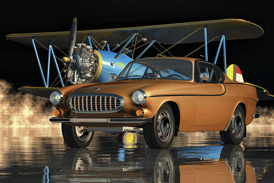 Volvo P1800 Coupe From History Digital Art by Jan Keteleer