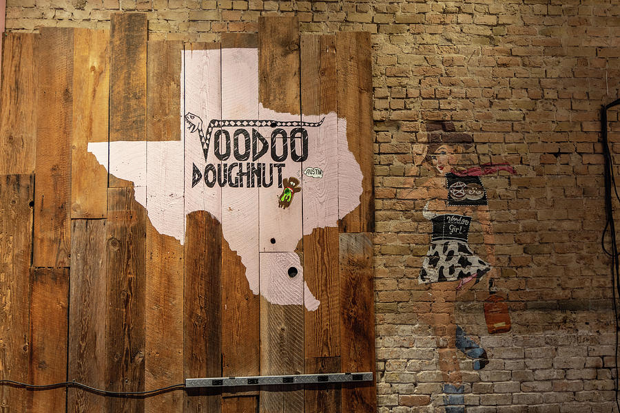 Voodoo Doughnut Austin Texas with art Photograph by John McGraw