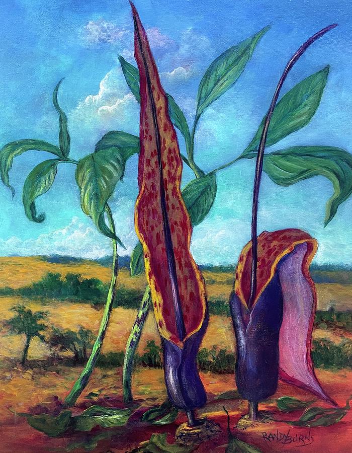 Voodoo LIly Painting by Rand Burns