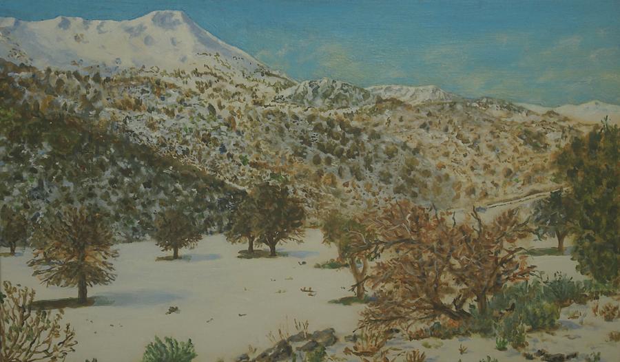 Vothonas Plateau Crete Painting by David Capon