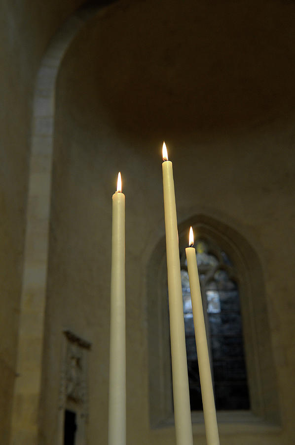 Votive candles, Nevers Cathedral -Cathedrale Saint-Cyr-et-Sainte-Julitte de Nevers-, Nevers, Nievre, Burgundy, France Photograph by Kevin Oke