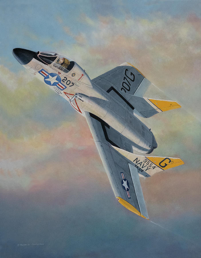 Vought F7U Cutlass Painting by Douglas Castleman