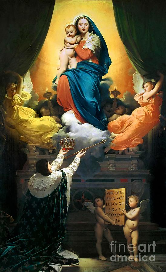 Vow of Louis XIII Painting by Jean-Auguste-Dominique Ingres