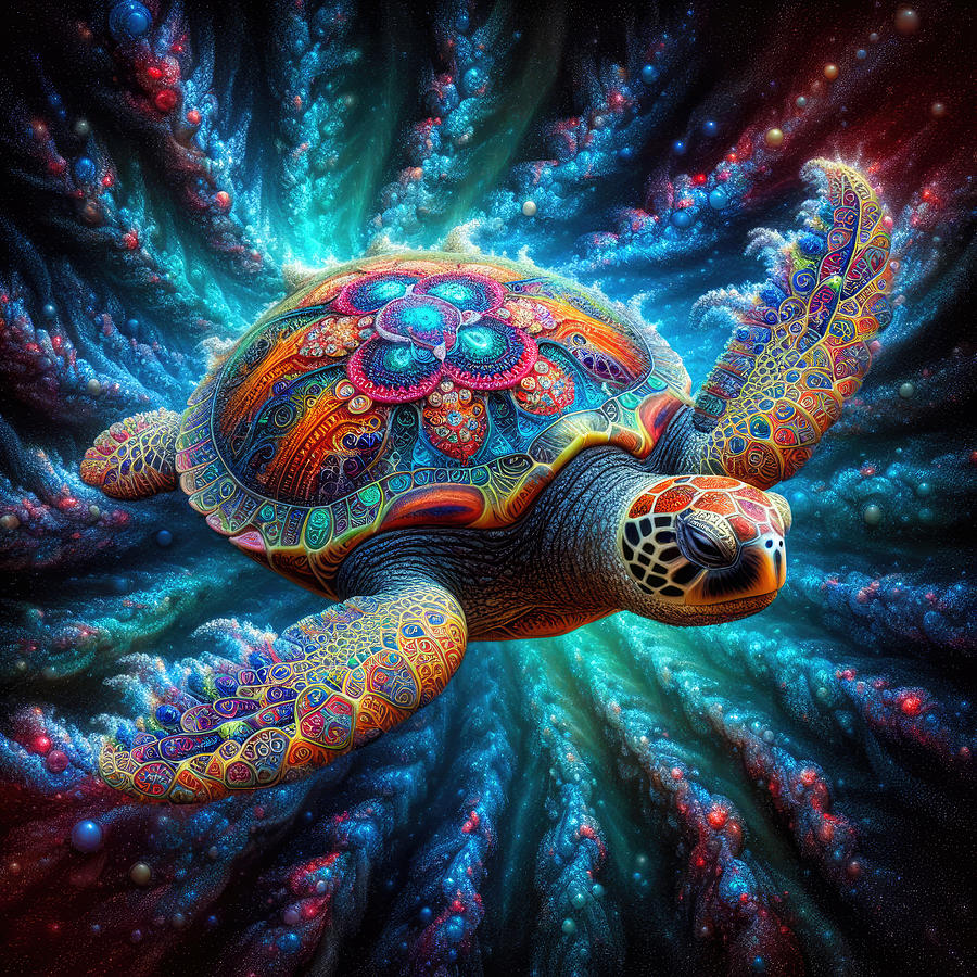 Voyage of the Cosmic Turtle Photograph by Bill and Linda Tiepelman