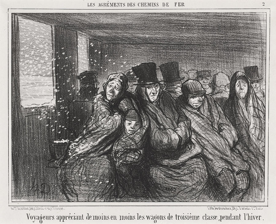 Honor Painting - Voyageurs appr  ciant de moins en moins les wagons de troisi  me classe     by Honor   Daumier