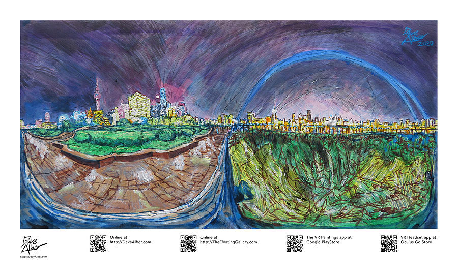 Shanghai Bund Painting - VR Painting, Diurnal Heartbeat, Shanghai, 02 by Dave Alber Shanghai Bund Painting - VR Painting, Diurnal Heartbeat, Shanghai, 02 by Dave Alber