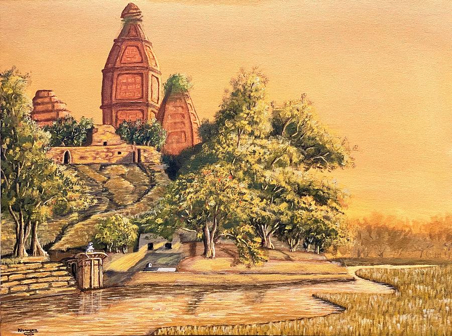 Vrindavan - Madan Mohan Temple Painting by Bhrugen B