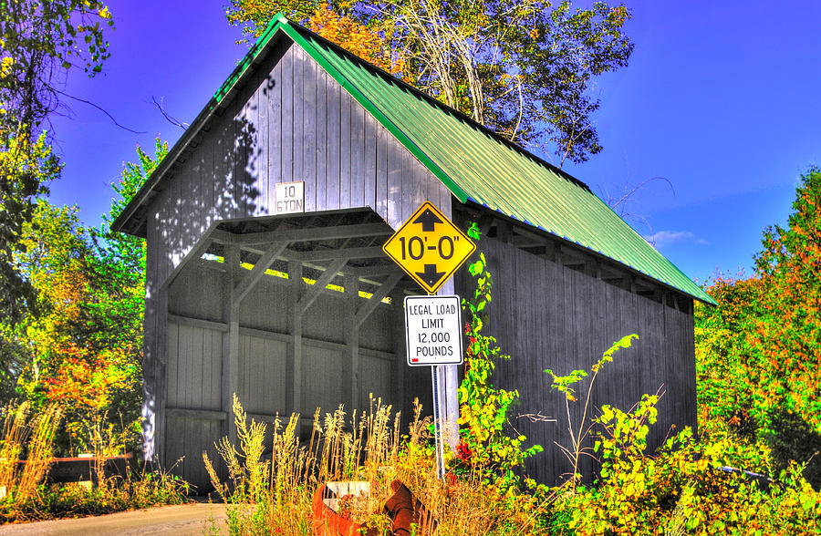 VT Covered Bridges - Bests Covered Bridge Over Mill Brook No. 1A - West Windsor, Windsor County Photograph by Michael Mazaika