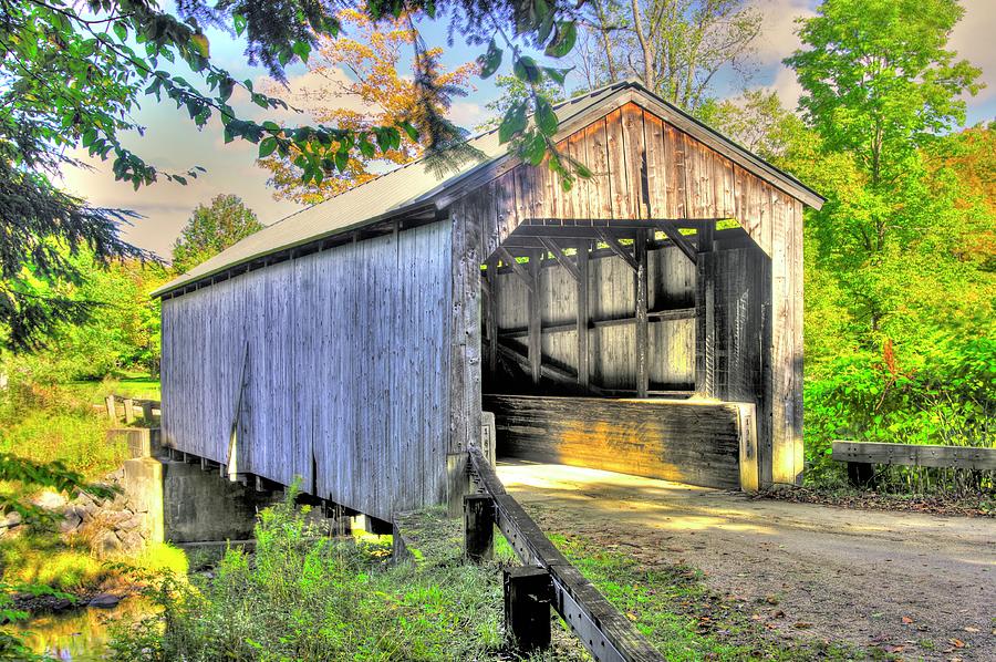 VT Covered Bridges - Kidder Hill Covered Bridge Over South Branch Saxtons River #3A, Windham County Photograph by Michael Mazaika