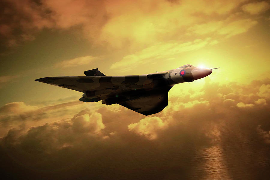 Vulcan Sunset Flight Digital Art by Airpower Art