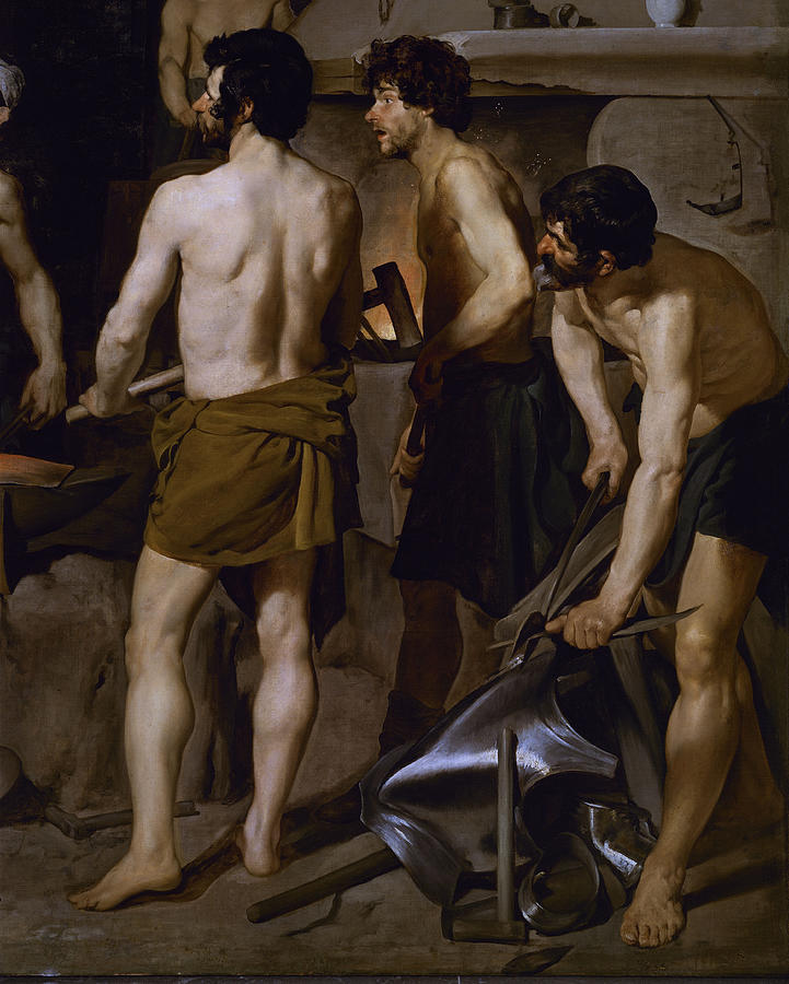 Vulcans Forge -detail-, 1630, Oil on canvas, P01171. Painting by Diego Velazquez -1599-1660- Vulcans Forge -detail-, 1630, Oil on canvas, P01171. Painting by Diego Velazquez -1599-1660-