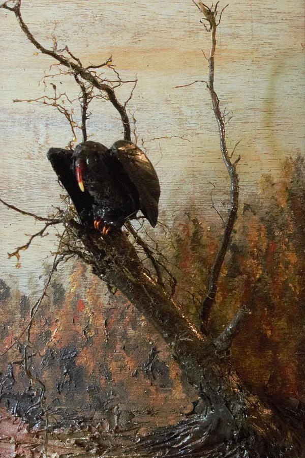 Vulture in Autumn Mixed Media by R  Allen Swezey