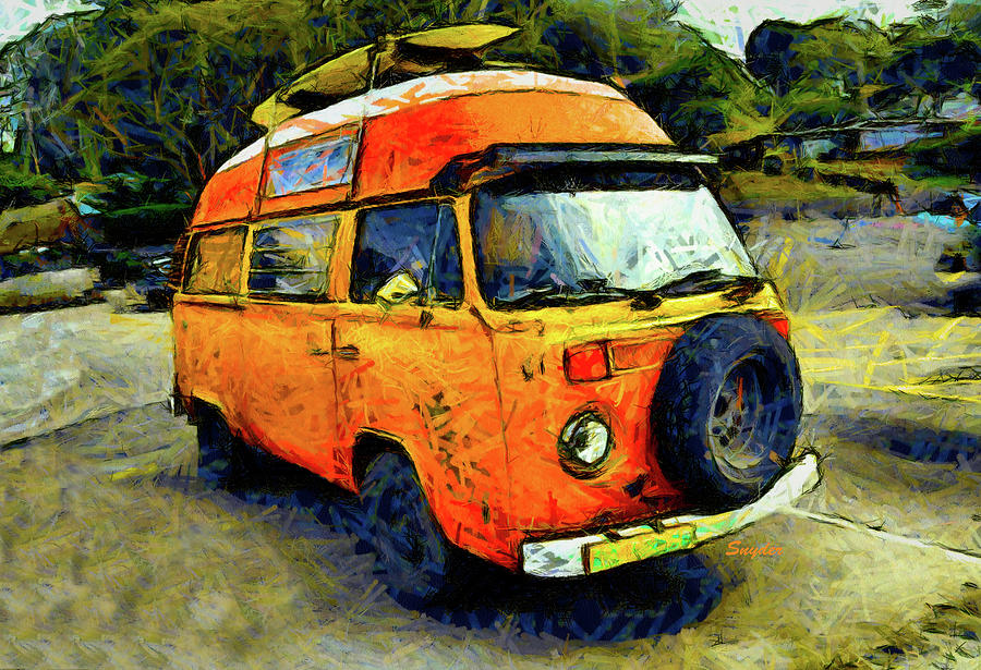  VW Bus Camper Van Morro Bay 2 Photograph by Floyd Snyder