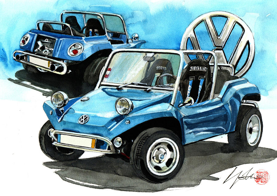 Vw Painting - VW Buggy by Yoshiharu Miyakawa