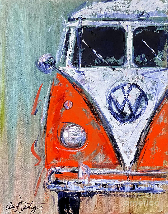 Vw Painting - VW Bus by Alan Metzger