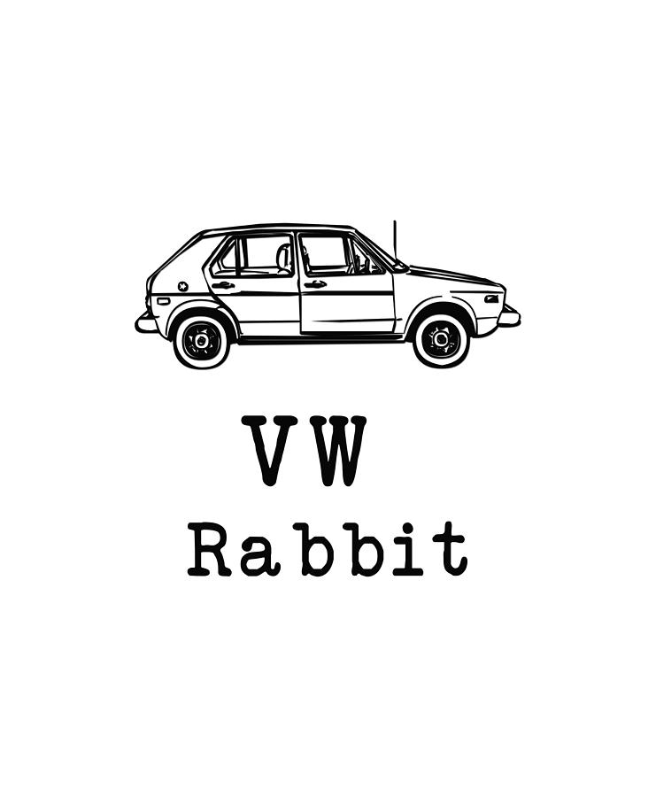 Vw Rabbit Digital Art By Alberto Waizel Fine Art America 