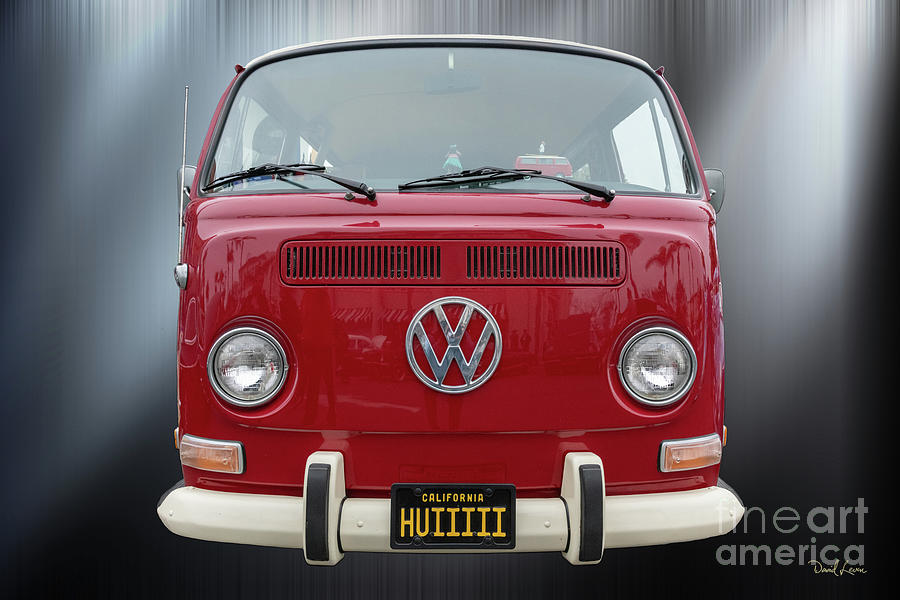 VW Red Bus Photograph by David Levin