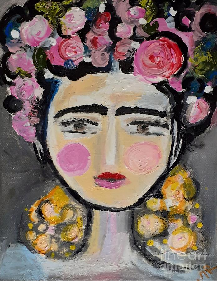 W101 Frida first Painting by KUNST MIT HERZ Art with heart