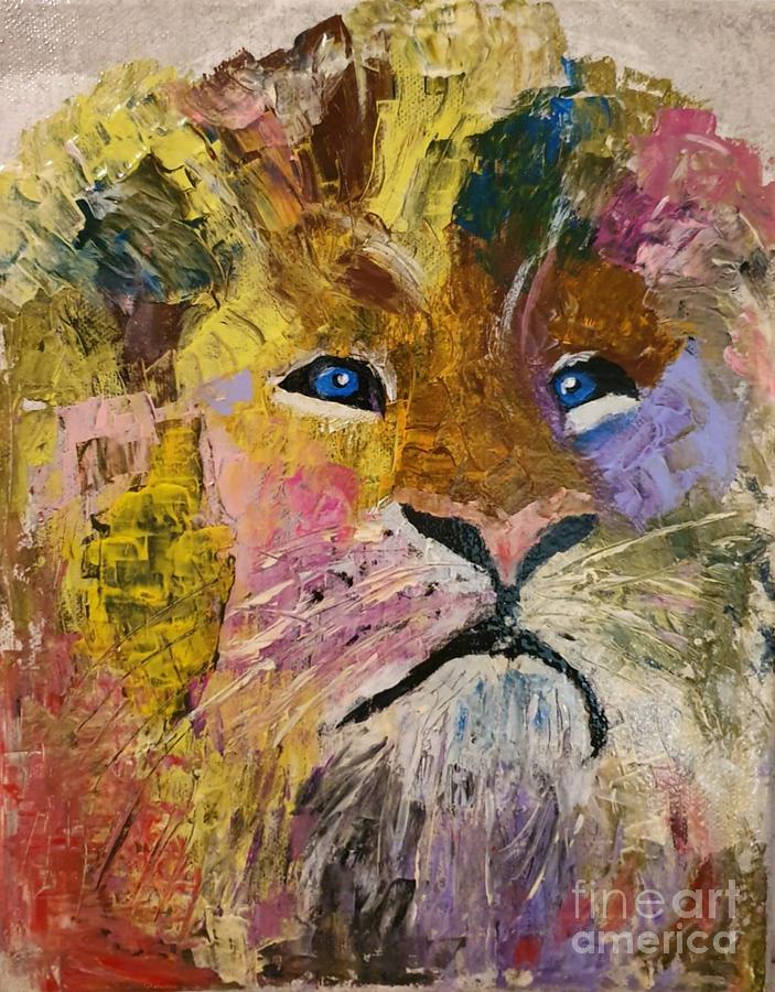 W107 come on LioN Painting by KUNST MIT HERZ Art with heart