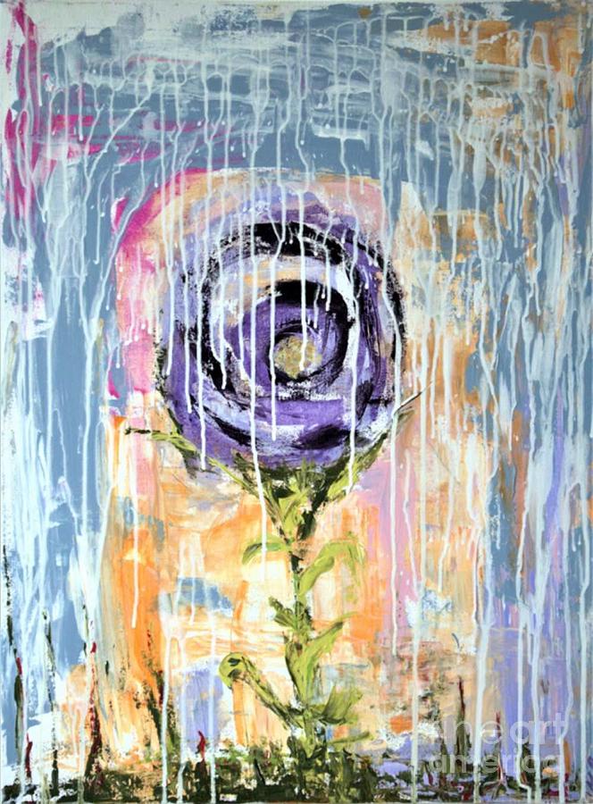 W136 la Vie en Rose Painting by KUNST MIT HERZ Art with heart