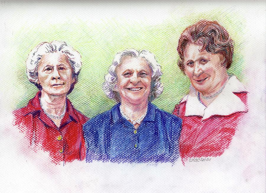 Wachalivski Sisters Pastel by Olga Kaczmar