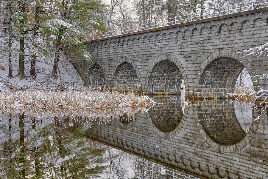 Wachusett Aquaduct Bridge Winter Wonderland  Photograph by Juergen Roth