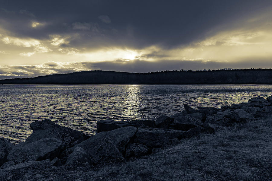 Wachusett Reservoir Moody Sunset 1 Photograph by Michael Saunders