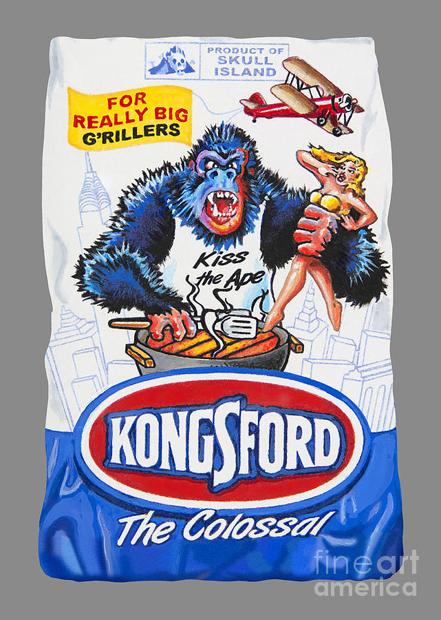 Wacky Package Kongsford Charcoal For Really Big G Rillers Digital Art   Wacky Package Kongsford Charcoal For Really Big Grillers Glen Evans 