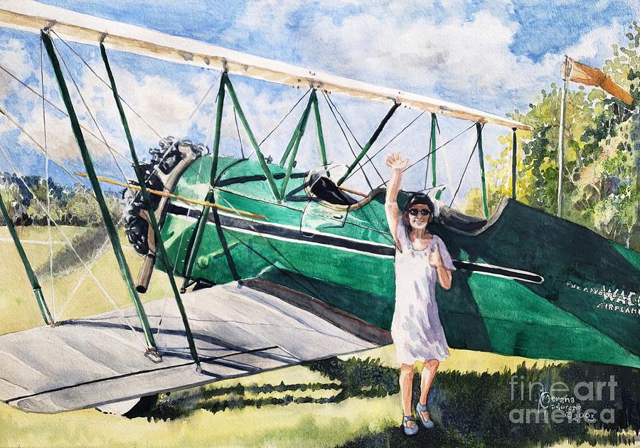 Waco Taperwing  Painting by Merana Cadorette