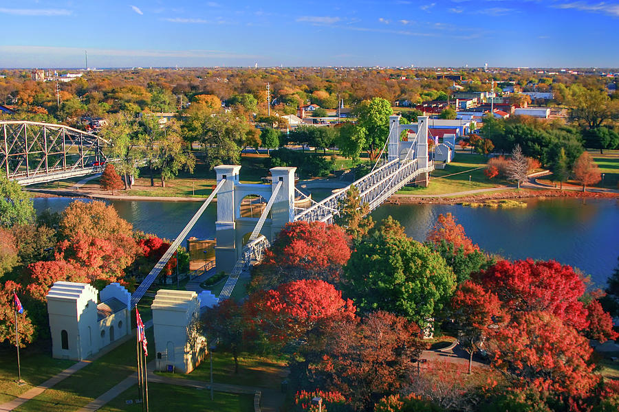 Waco Texas Suspension Bridge Photograph by Deb Howe Fine Art America