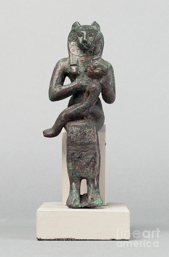 Wadjet and Horus Sculpture by Granger