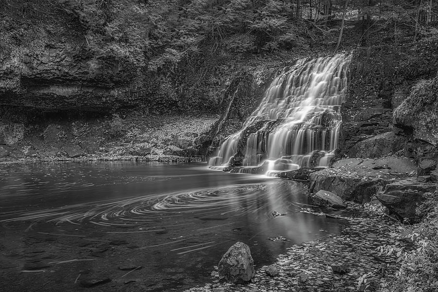 Wadsworth Falls State Park BW Photograph by Susan Candelario