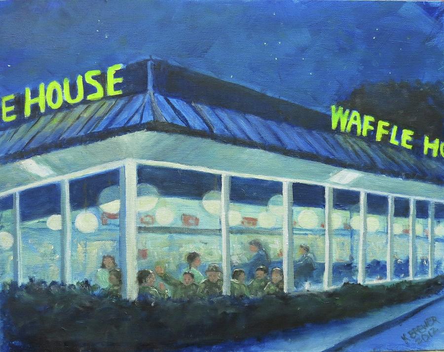 Waffle House Painting by Kathaleen Brewer - Pixels