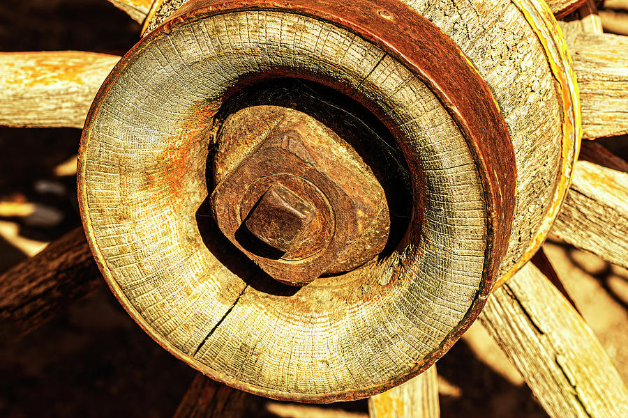 Wagon Wheel Spokes-001-C Photograph by David Allen Pierson Wagon Wheel Spokes-001-C Photograph by David Allen Pierson
