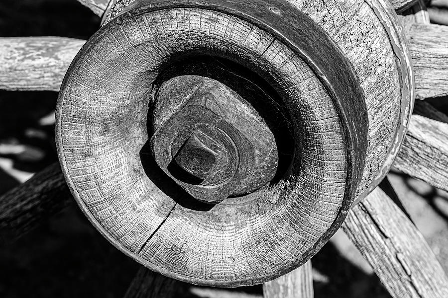 Wagon Wheel Spokes-001-M Photograph by David Allen Pierson Wagon Wheel Spokes-001-M Photograph by David Allen Pierson