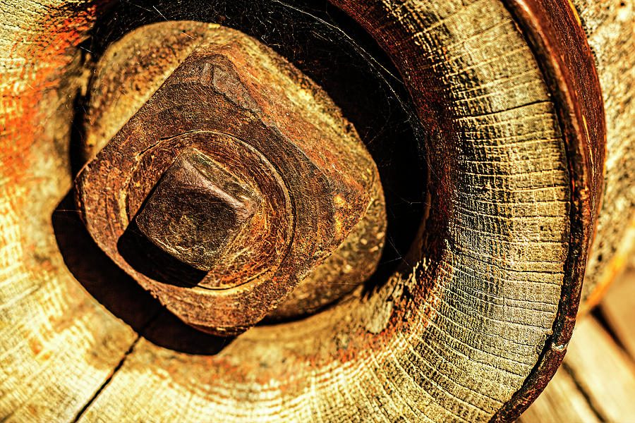Wagon Wheel Spokes-002-C Photograph by David Allen Pierson