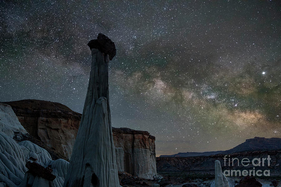 Wahweap Hoodoo under the Milky way  Photograph by Keith Kapple