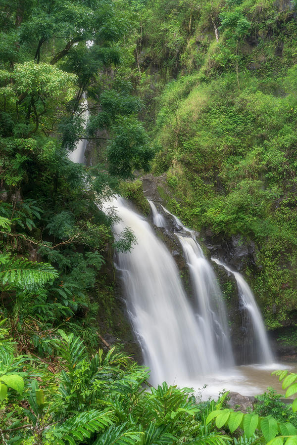 Waikana Falls on Road to Hana Photograph by Betty Eich