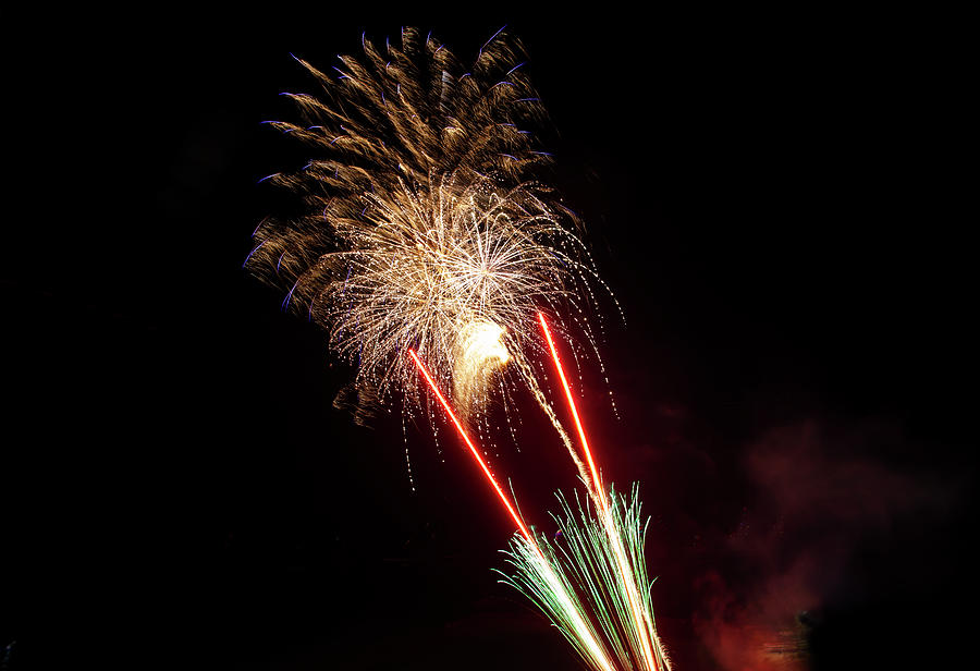 Waikiki Fireworks  Photograph by Anthony Jones