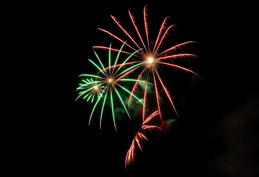 Waikiki /Fireworks - Triburst Photograph by Anthony Jones