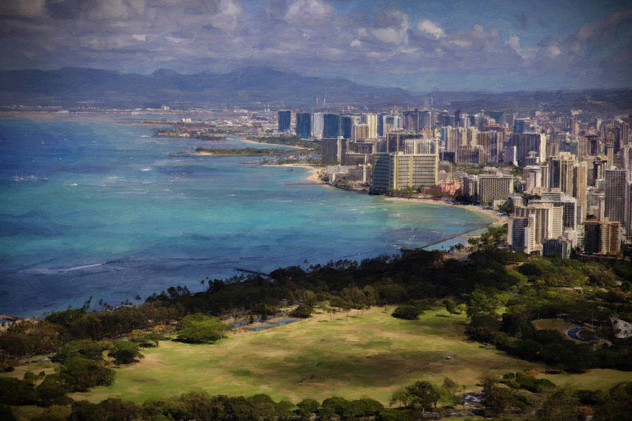 Waikiki View from Diamond Head Photograph by Carolyn Ann Ryan