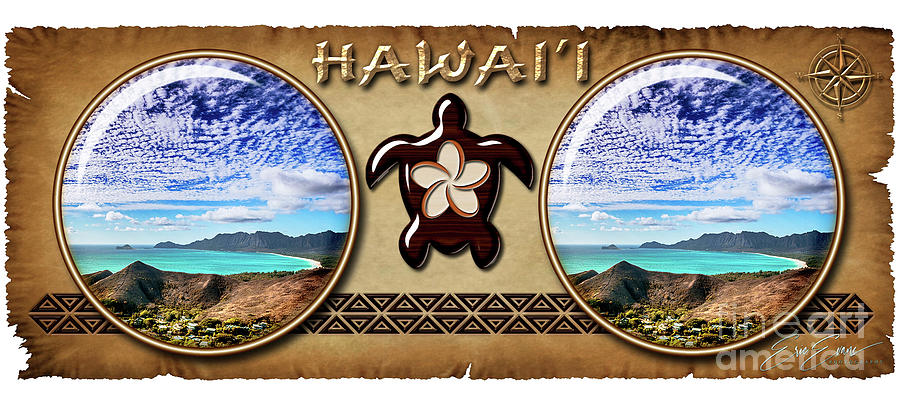 Waimanalo From the Lanikai Pillboxes Hawaiian Style Coffee Mug Design Photograph by Aloha Art