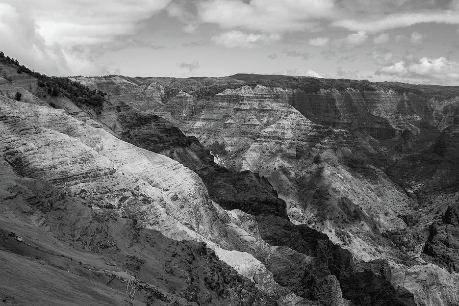 Waimea Canyon in Black and White Photograph by Auden Johnson