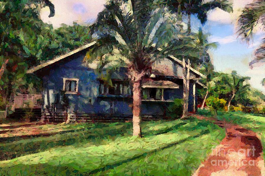 Cottage Painting - Waimea Plantation Cottages 13 by Eva Lechner