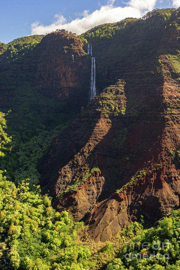 Waipoo Falls in Waimea Canyon on Kauai, Hawaii #2 Photograph by Nancy Gleason