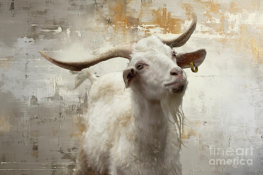 Waipu Goat 2 Mixed Media by Eva Lechner