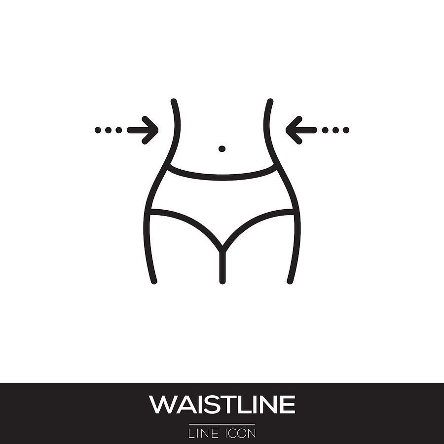 Waistline Line Icon Drawing by Cnythzl